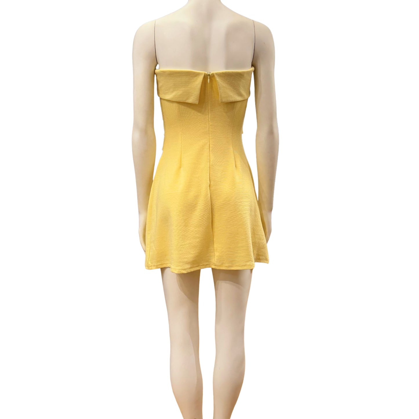 Strapless Pleated Mini Dress