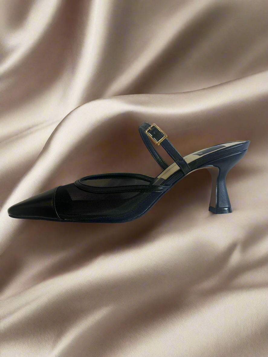 Heels Black Mesh