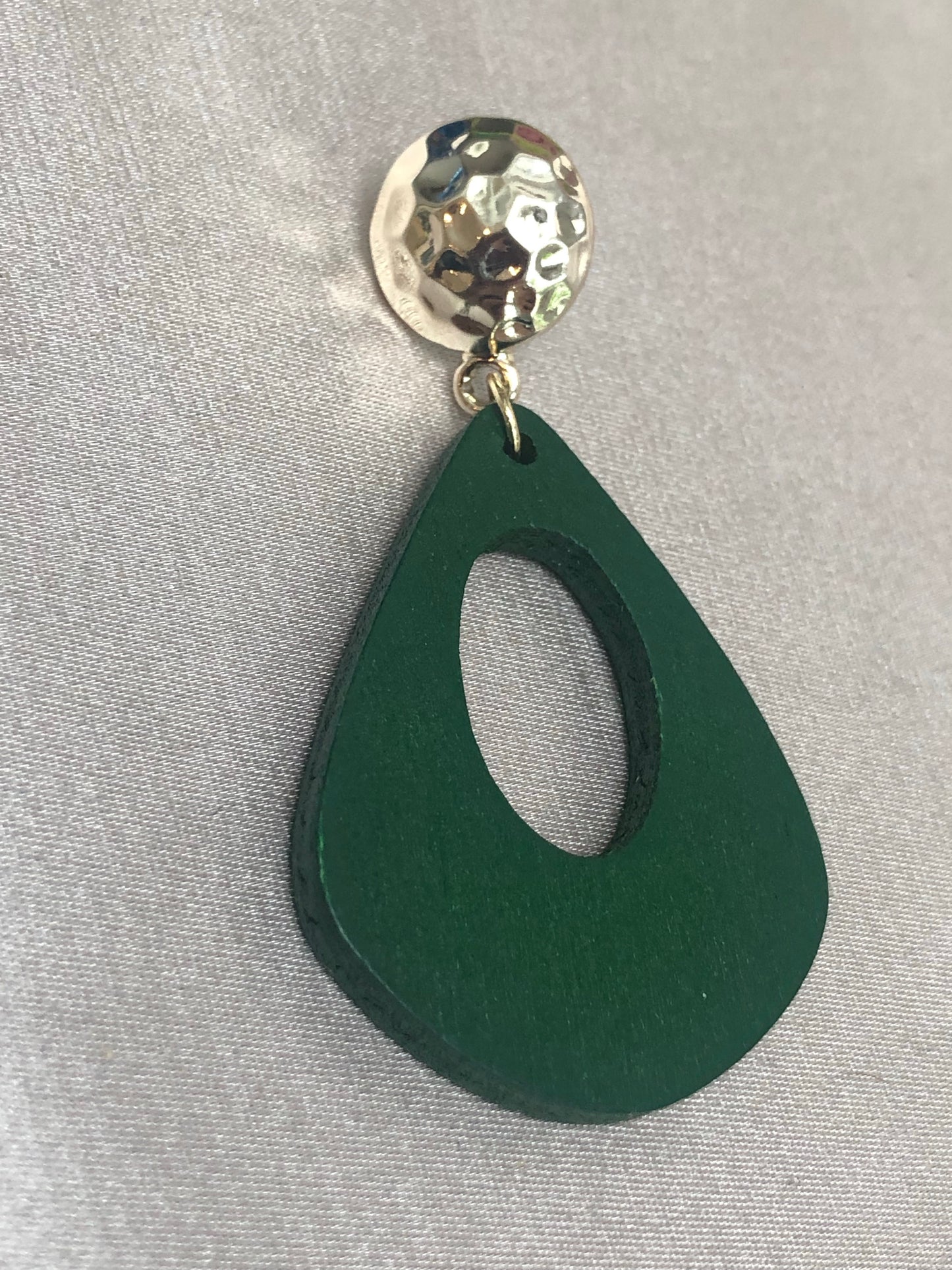 Abstract Emerald Earrings