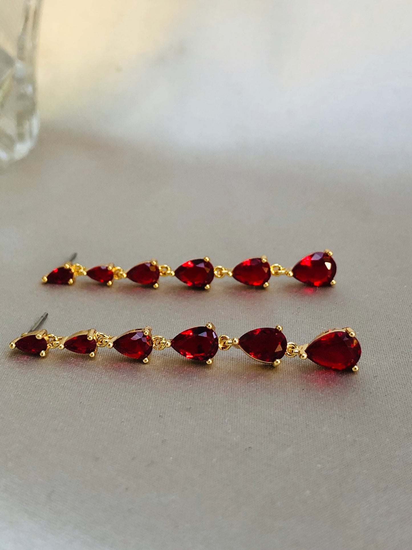 Raining Garnet Earrings