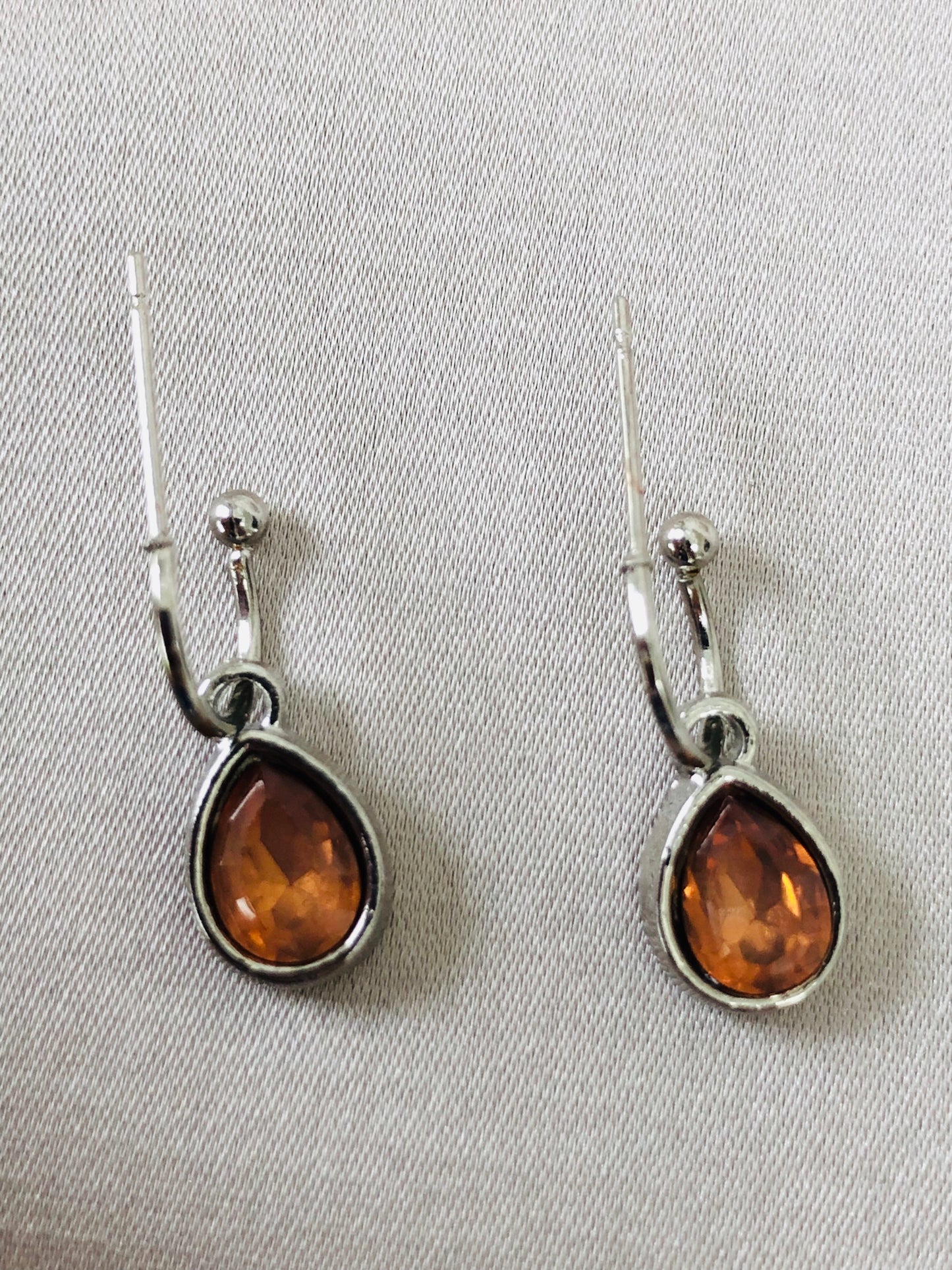 Brown Amber Earrings