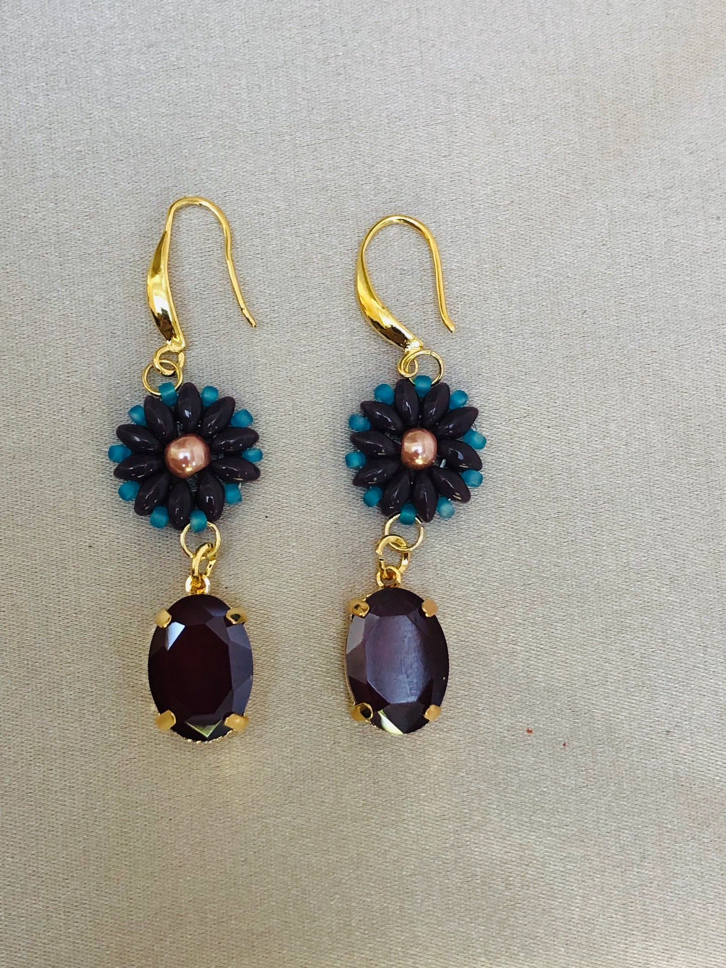 Beaded Flower Earrings