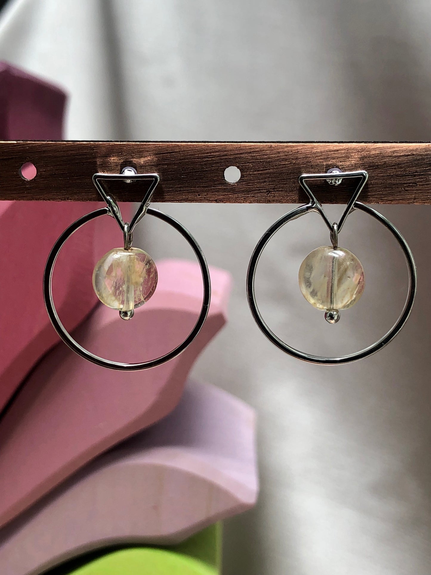 Nude Gem Earrings