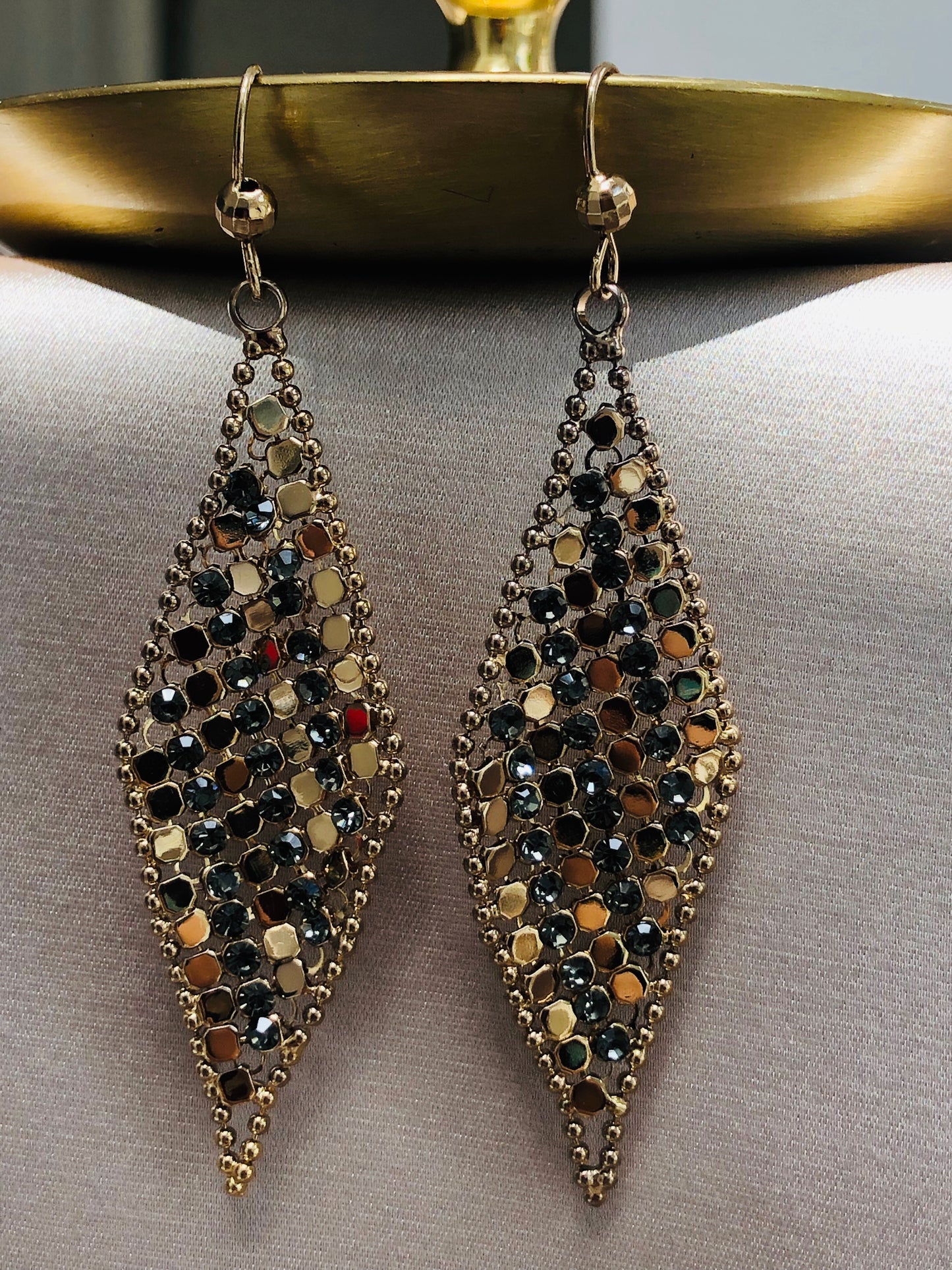 Sleek Golden Earrings