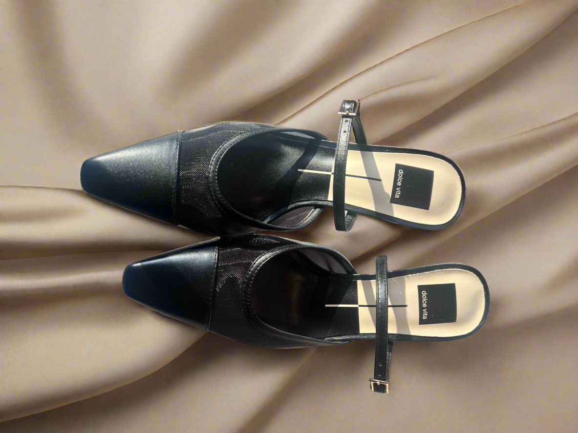 Heels Black Mesh