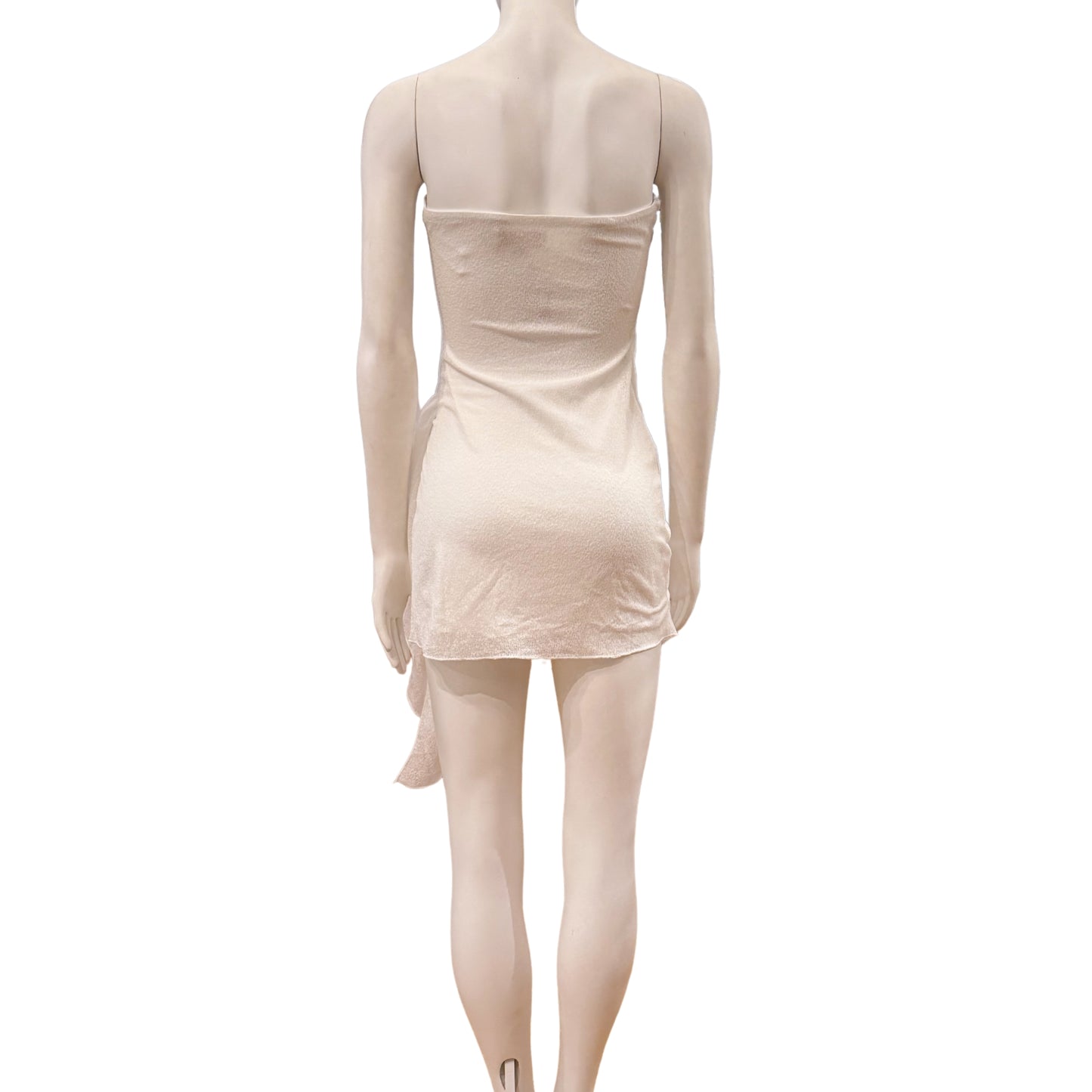 Gauzy Strapless Mini Dress with Sash