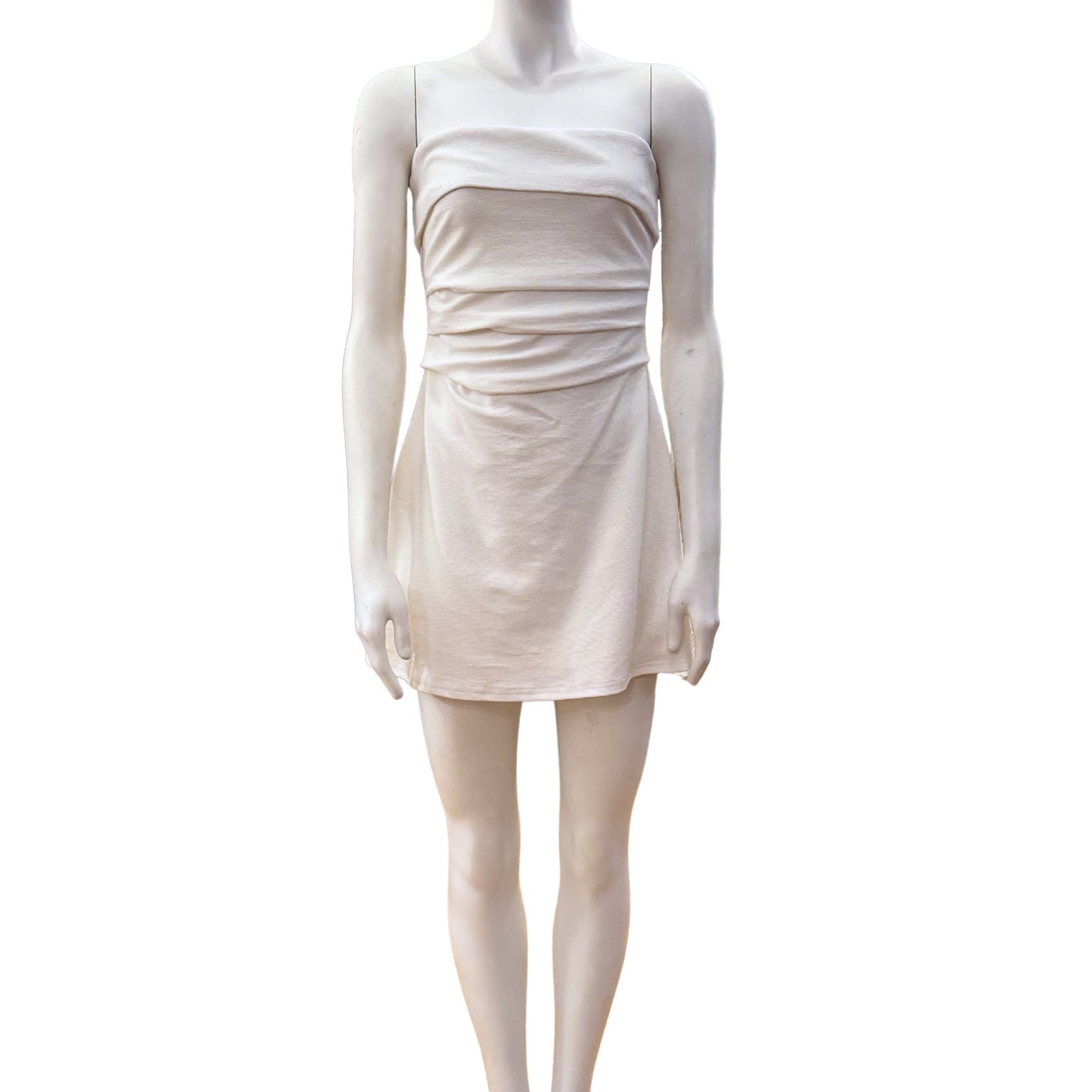 Strapless Pleated Mini Dress