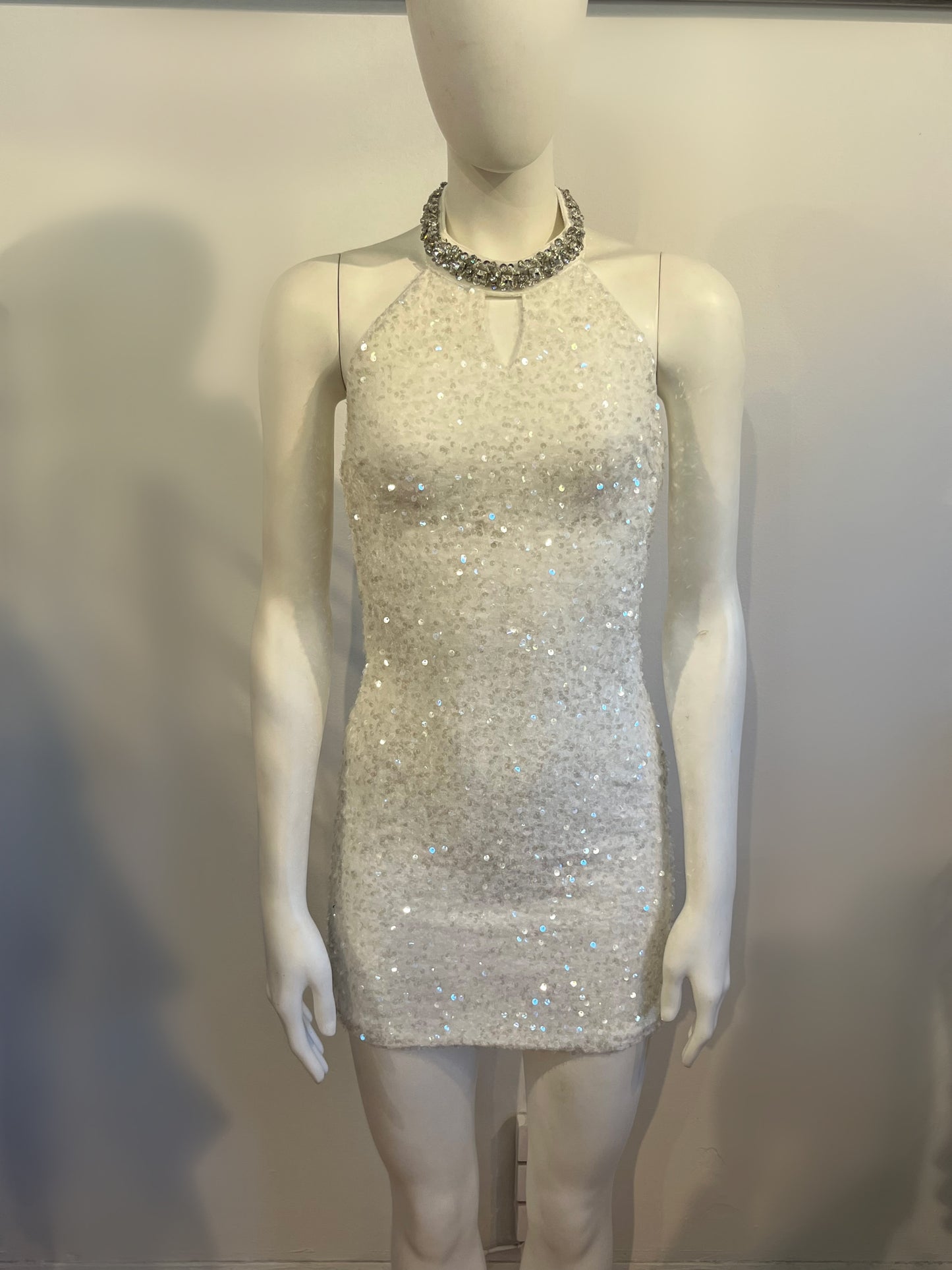 NYE High Neck Showstopper (white)