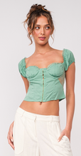 Load image into Gallery viewer, Green Corset Top
