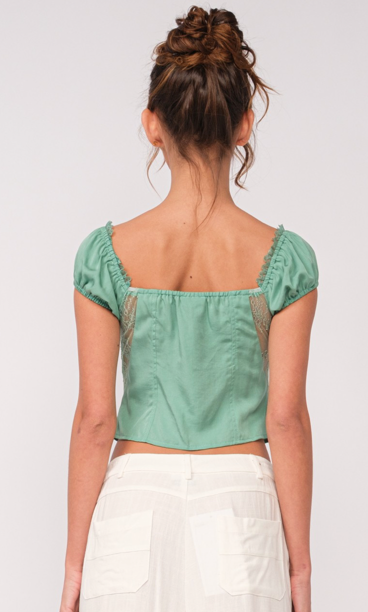 Green Corset Top