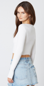 White Knit Top