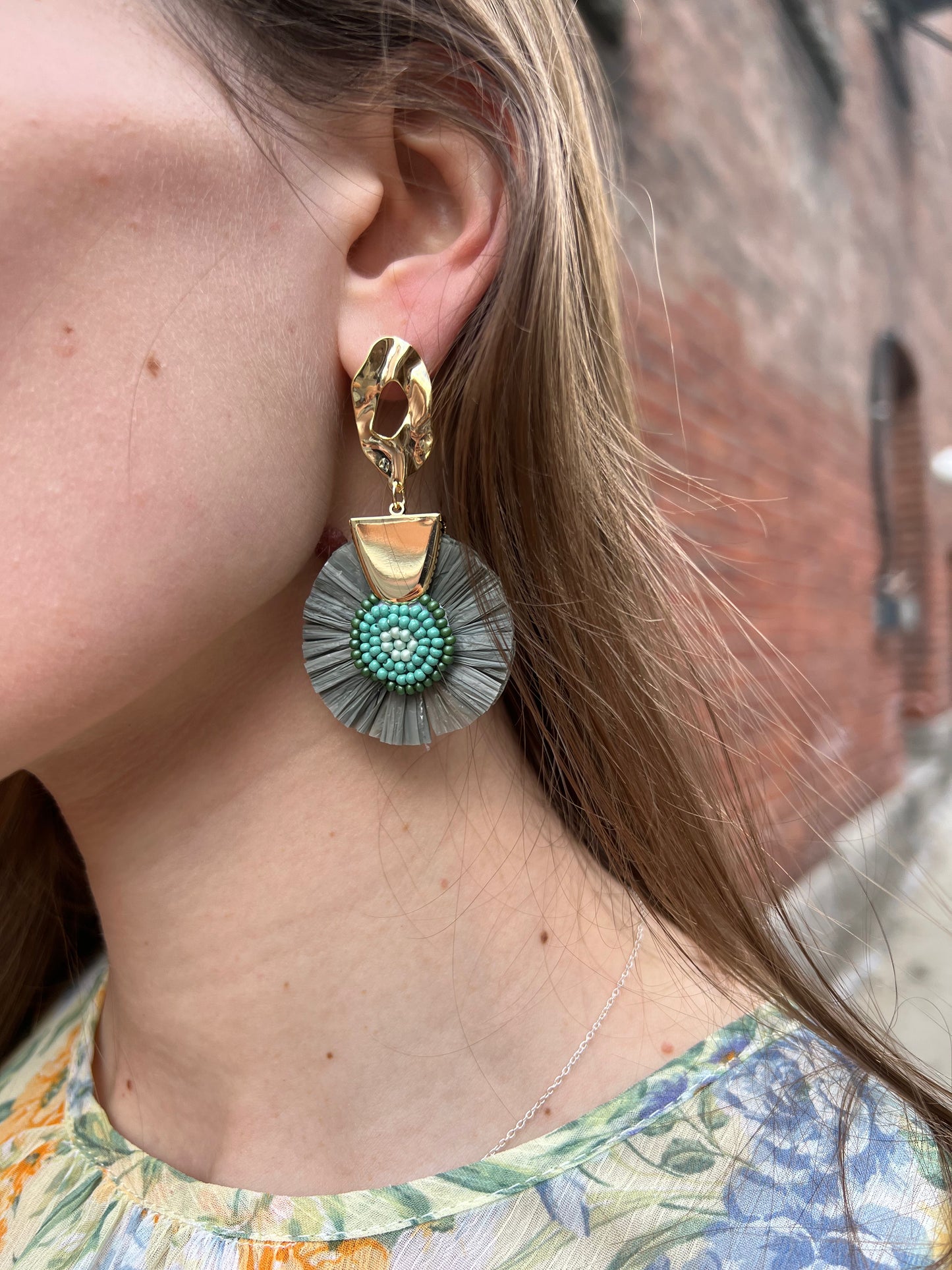 Heather Poppy Statement Earrings