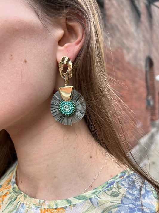 Heather Poppy Statement Earrings