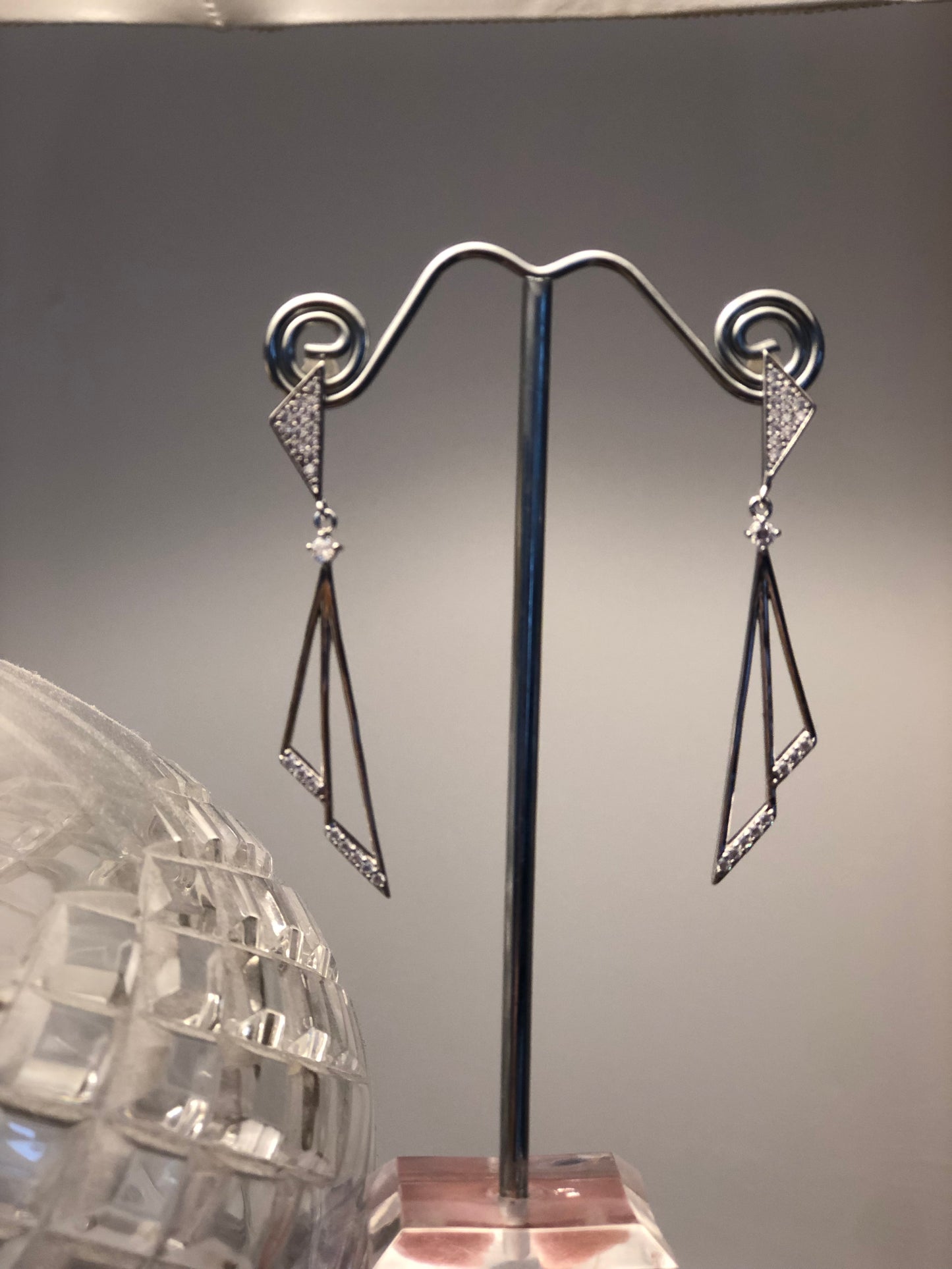 Silver Triangle Earring