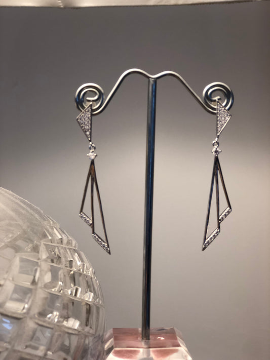 Silver Triangle Earring