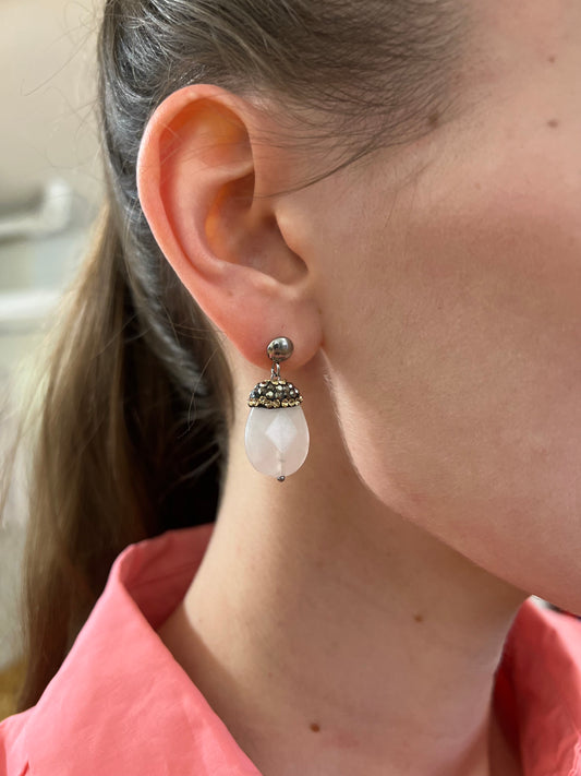 Quartz Drop Earrings