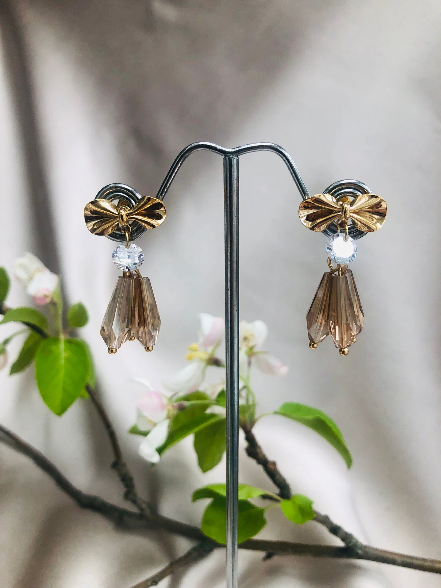 Golden Bow Earring