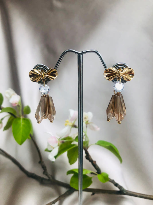 Golden Bow Earring