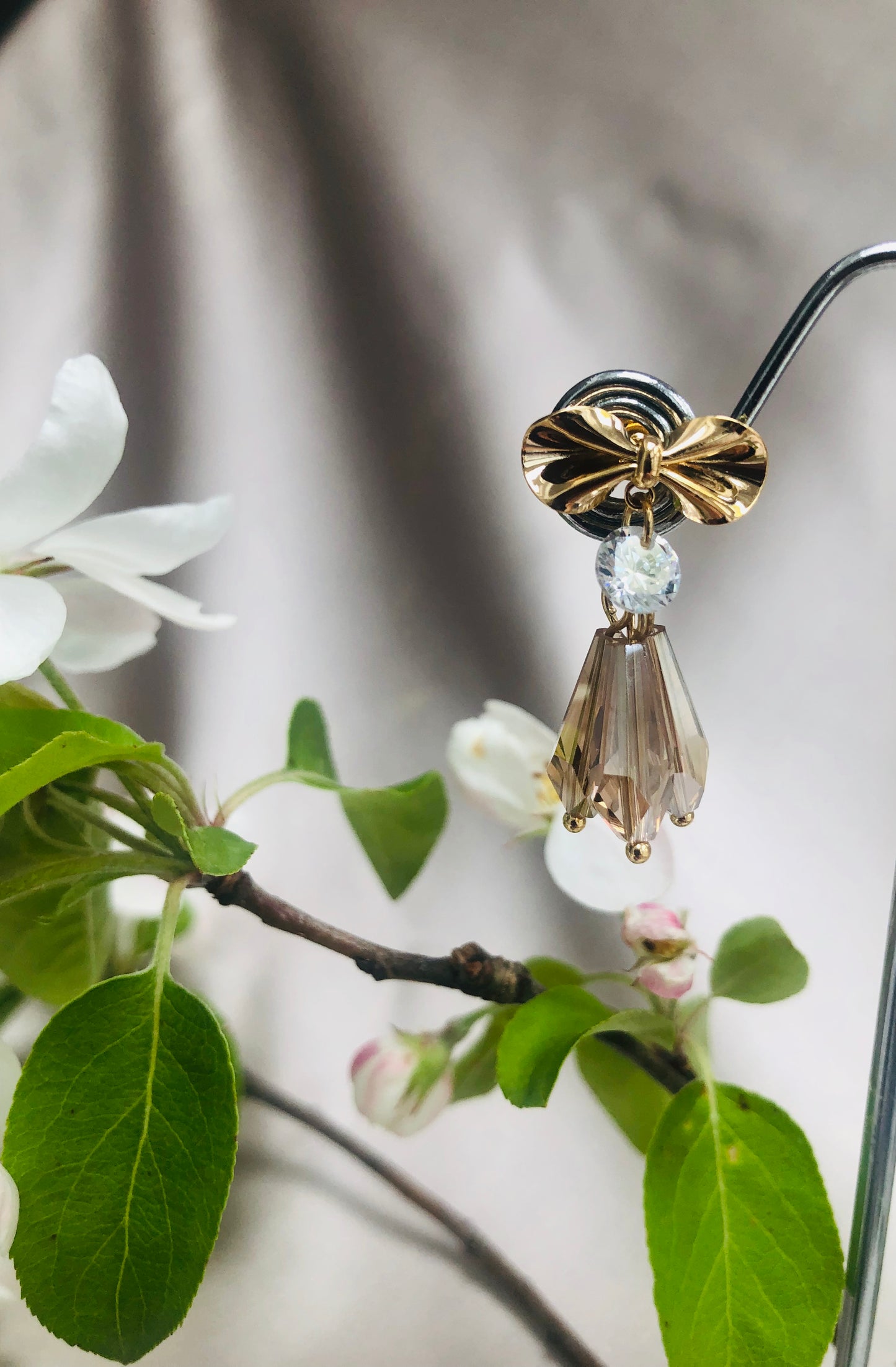 Golden Bow Earring