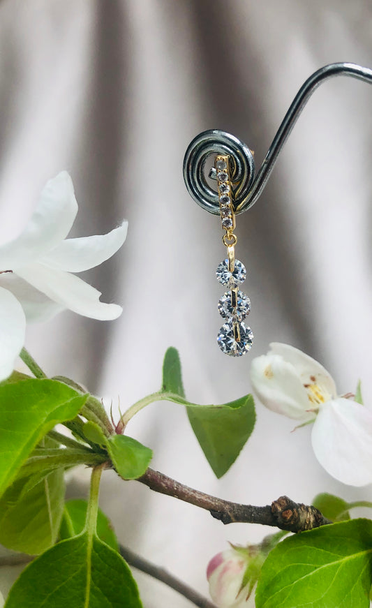 Rhinestone and Diamond Earrings