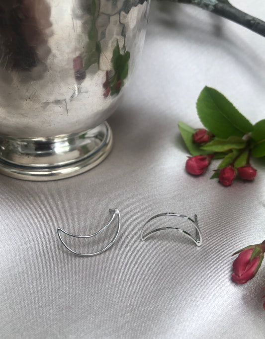 Silver Moon Earrings