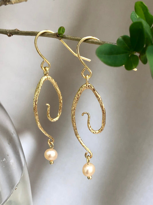 Golden Spiral Earrings
