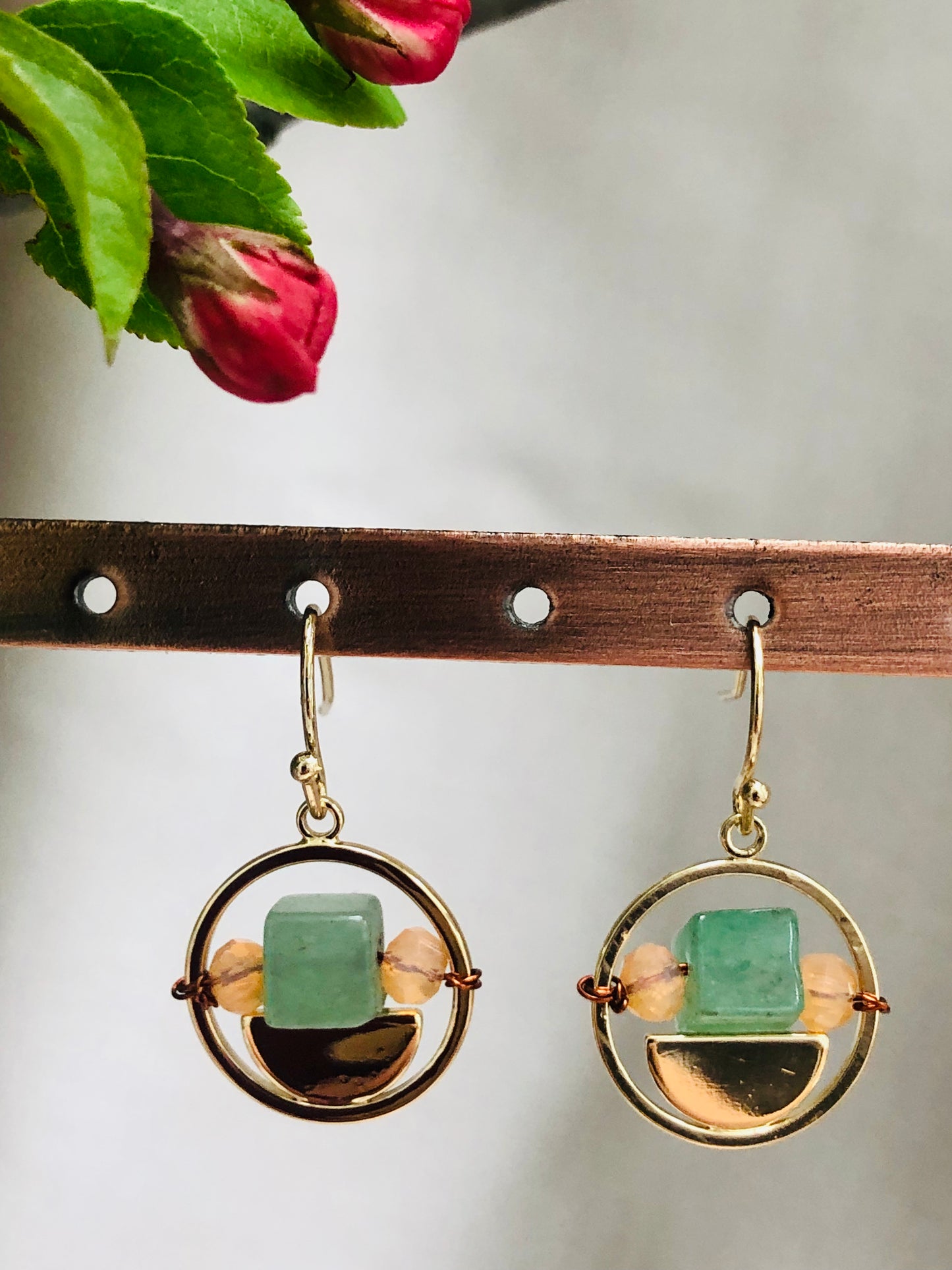 Green Stone Earrings