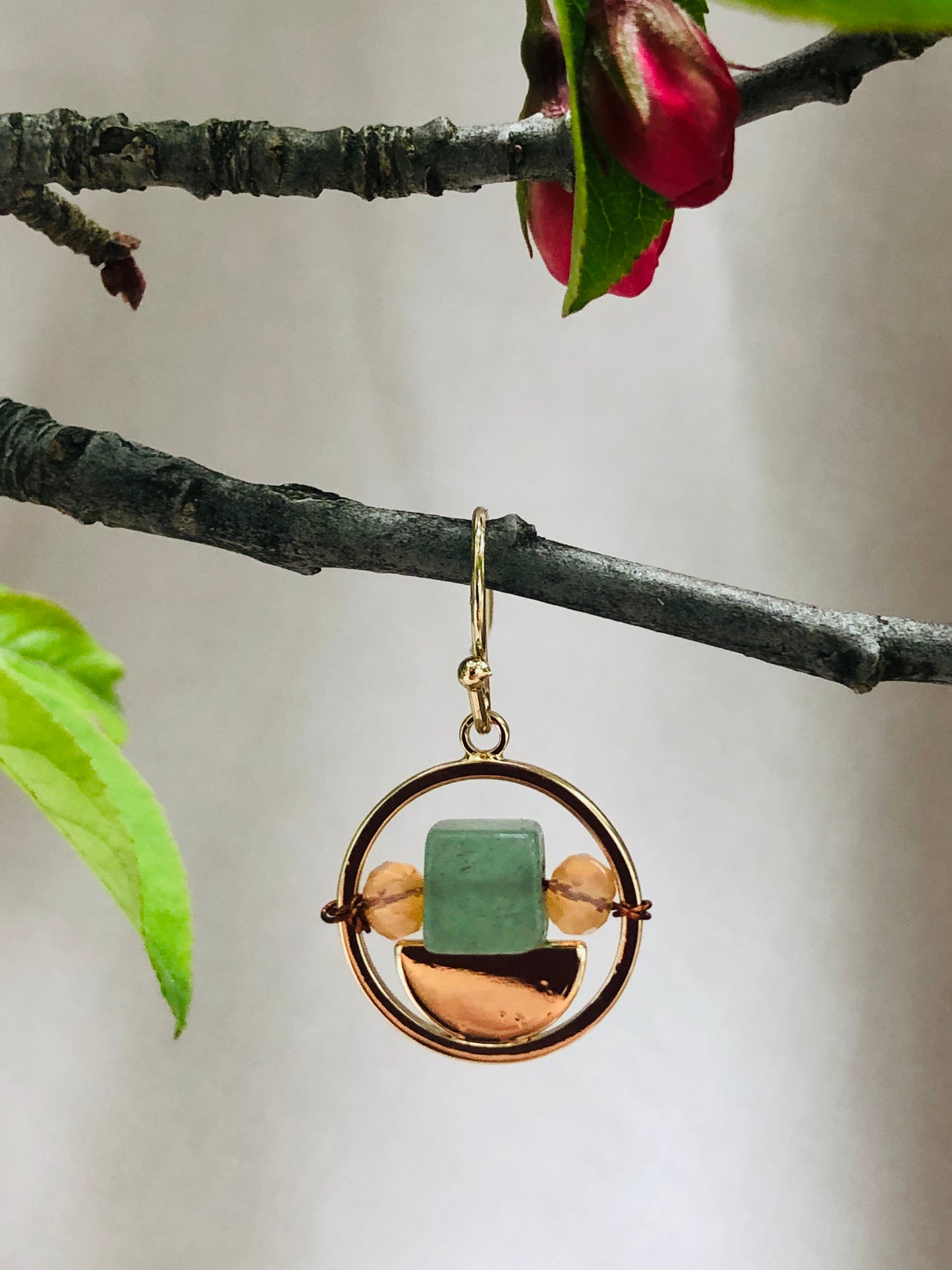 Green Stone Earrings