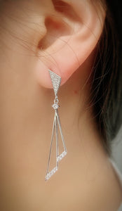 Silver Triangle Earring