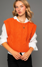 Load image into Gallery viewer, Orange Sweater Vest
