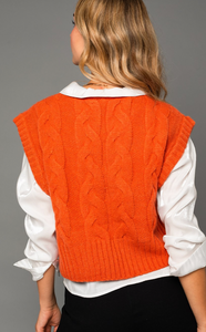 Orange Sweater Vest