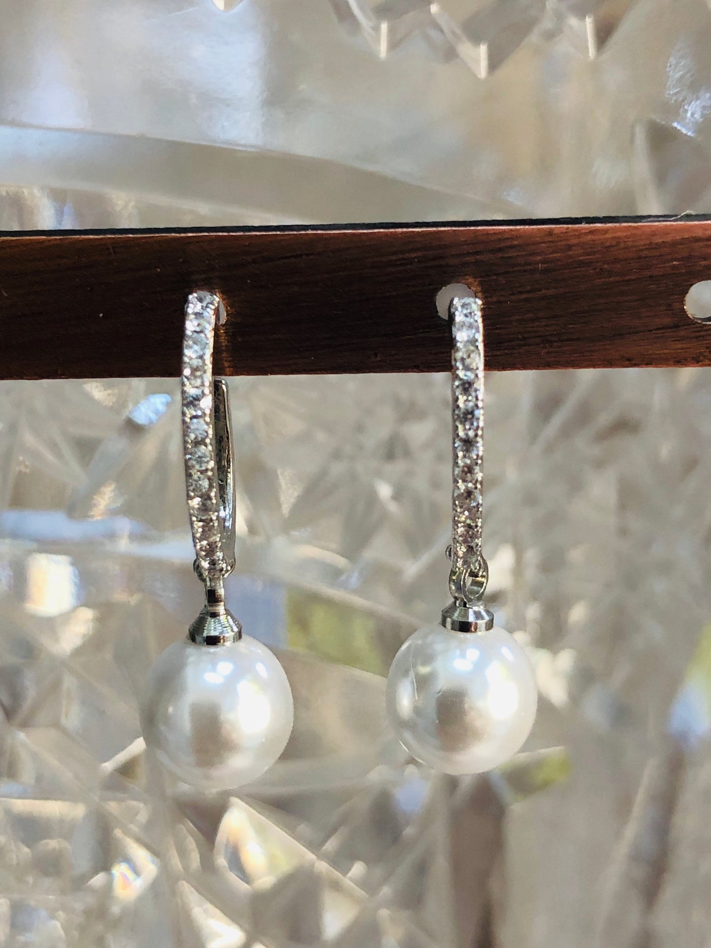 Pure Diamond and Pearl Earrings