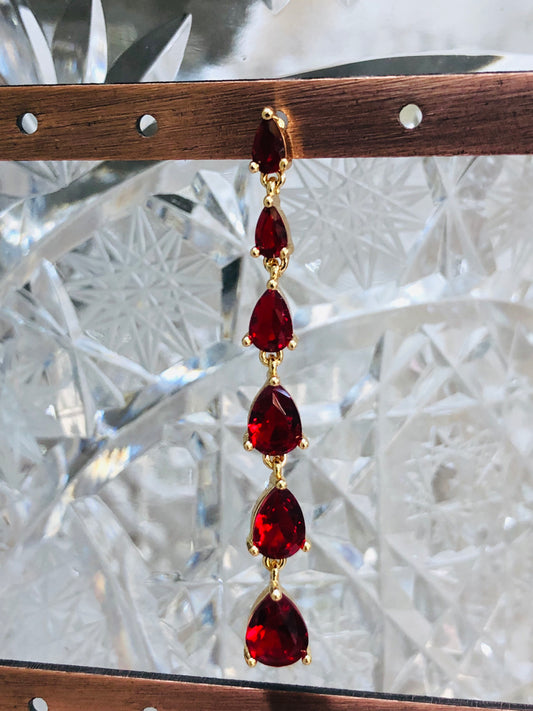 Raining Garnet Earrings