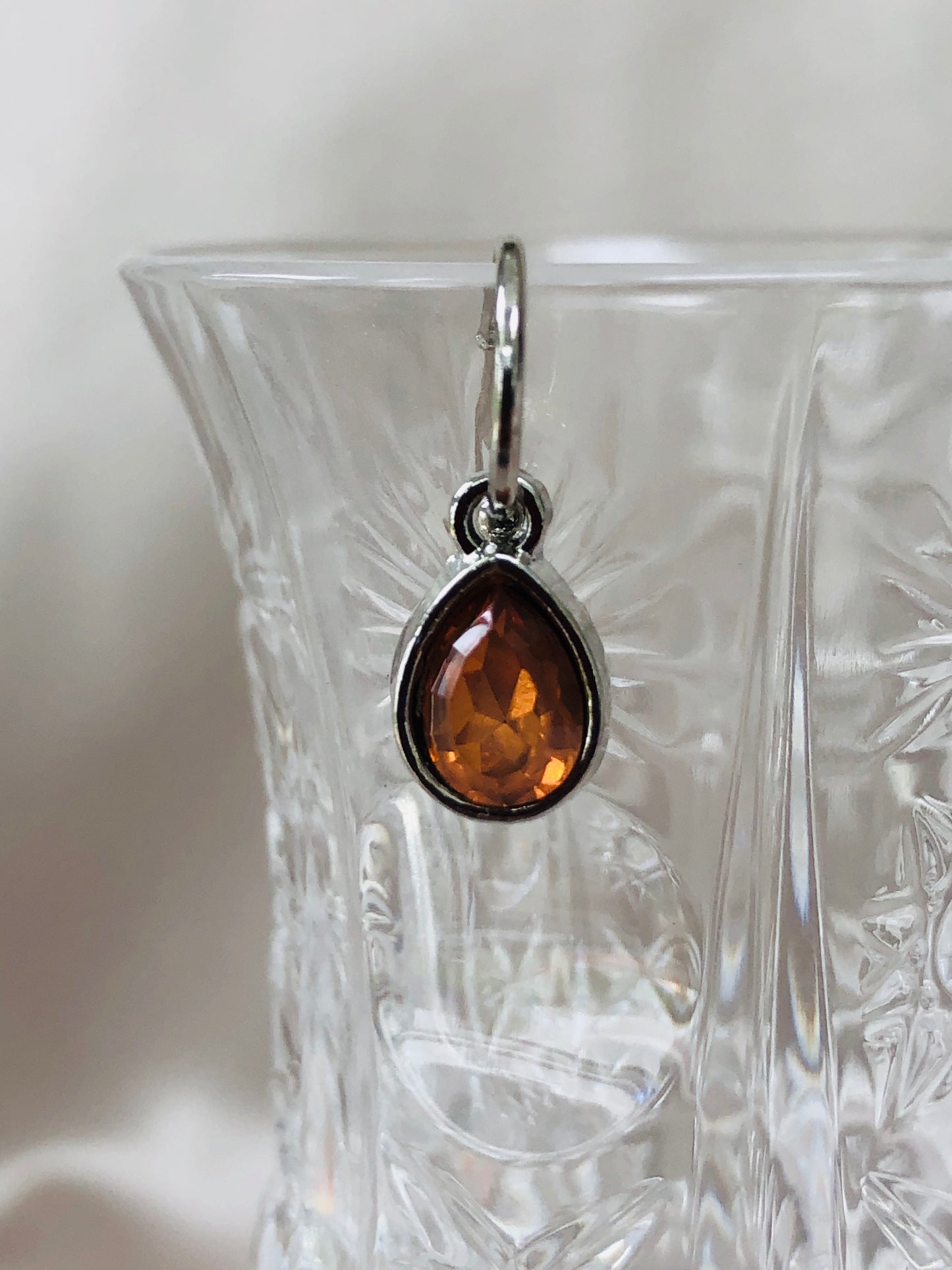 Brown Amber Earrings