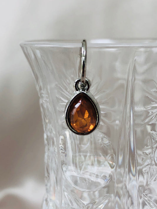 Brown Amber Earrings