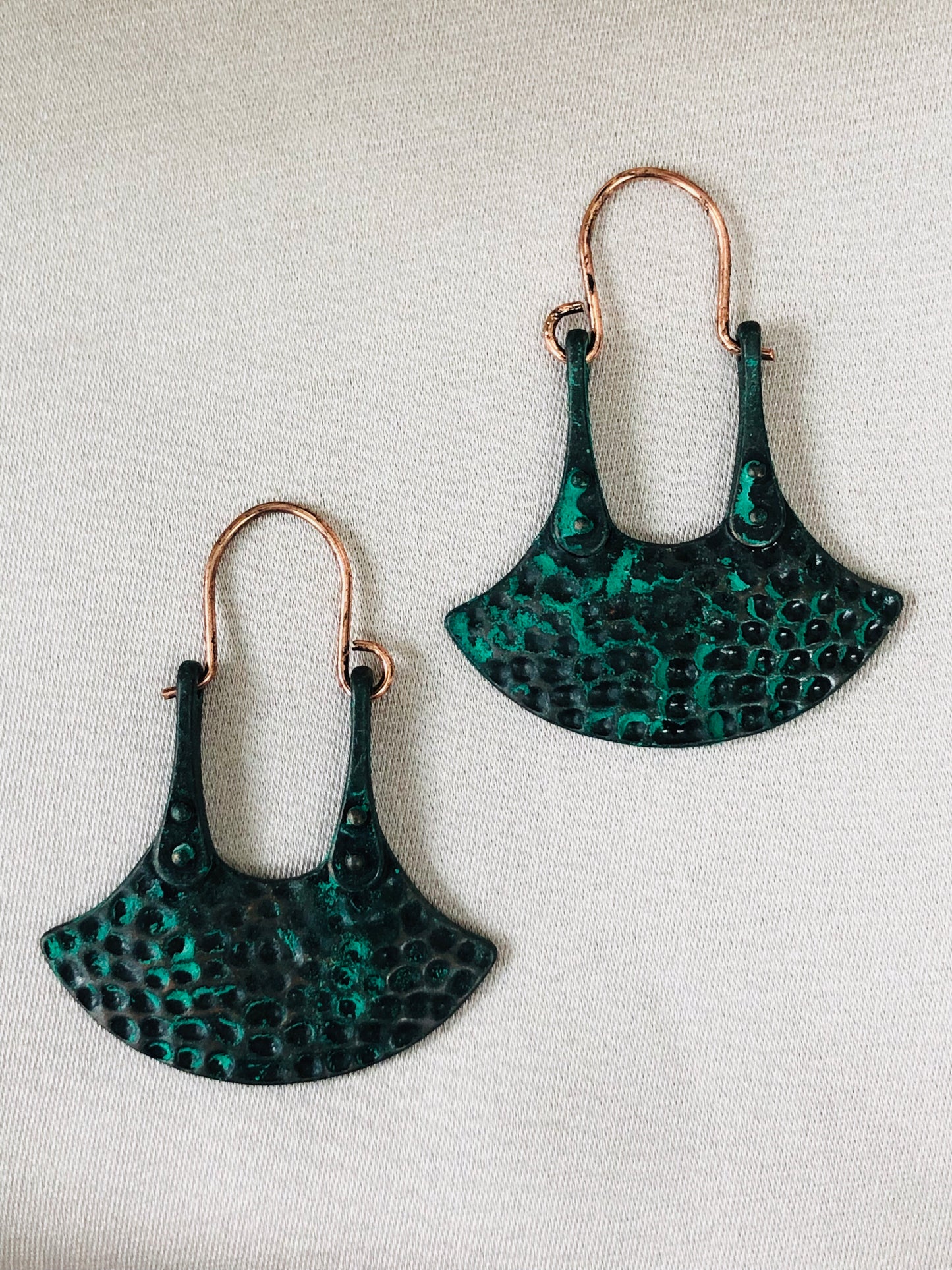 Green Patina Earrings
