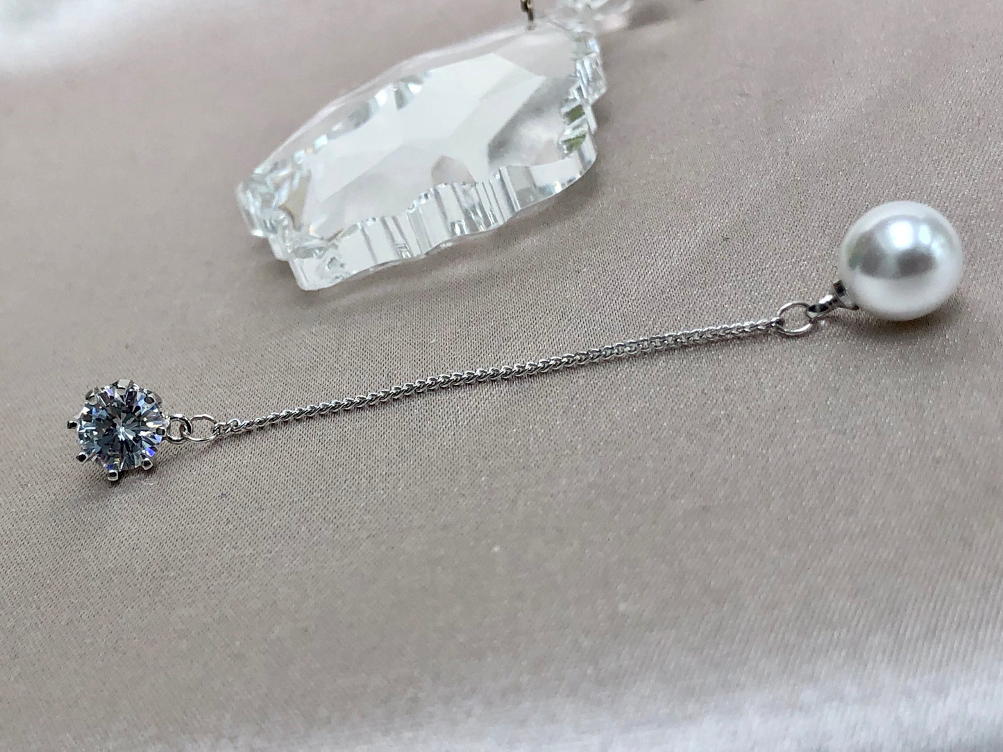 The Diamond and the Pearl Earrings