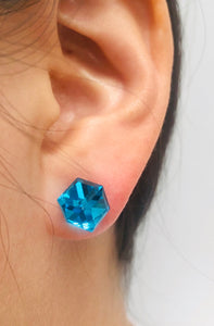 Blue Glassy Studs