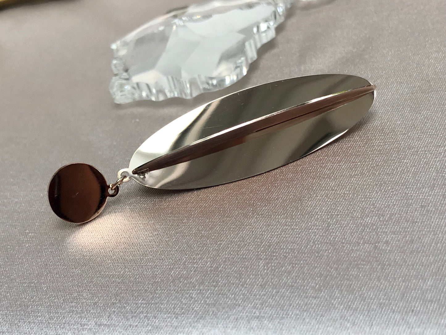 3D Rose Gold Earrings