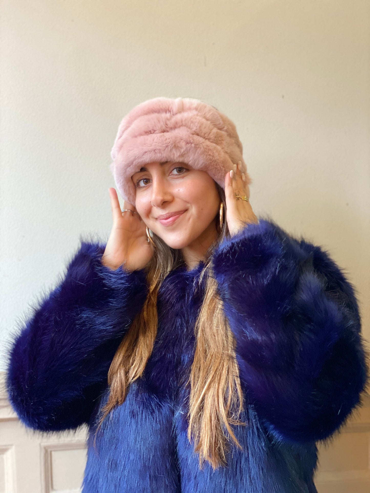 Pink Fuzzy Circle Muff