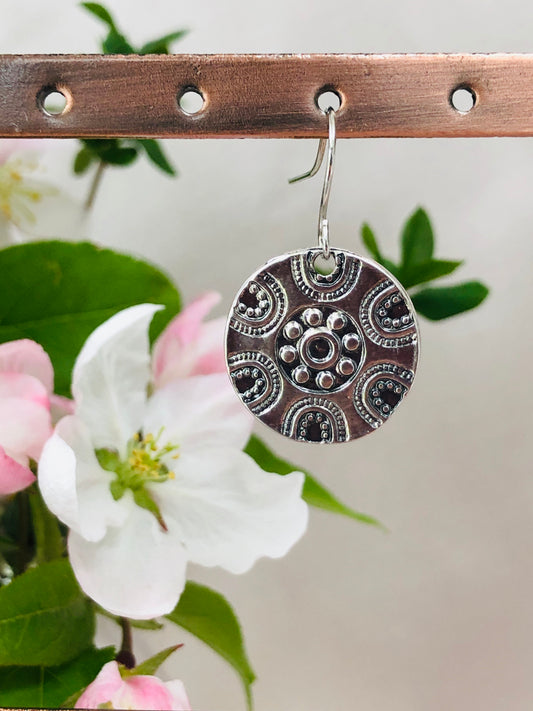 Patterned Silver Earrings