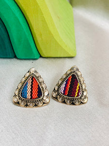 Woven Triangle Earrings