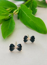 Load image into Gallery viewer, Floral Bow Earrings
