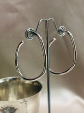 Load image into Gallery viewer, Forged Silver Hoops
