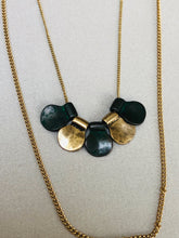 Load image into Gallery viewer, Black and Gold Plate Necklace
