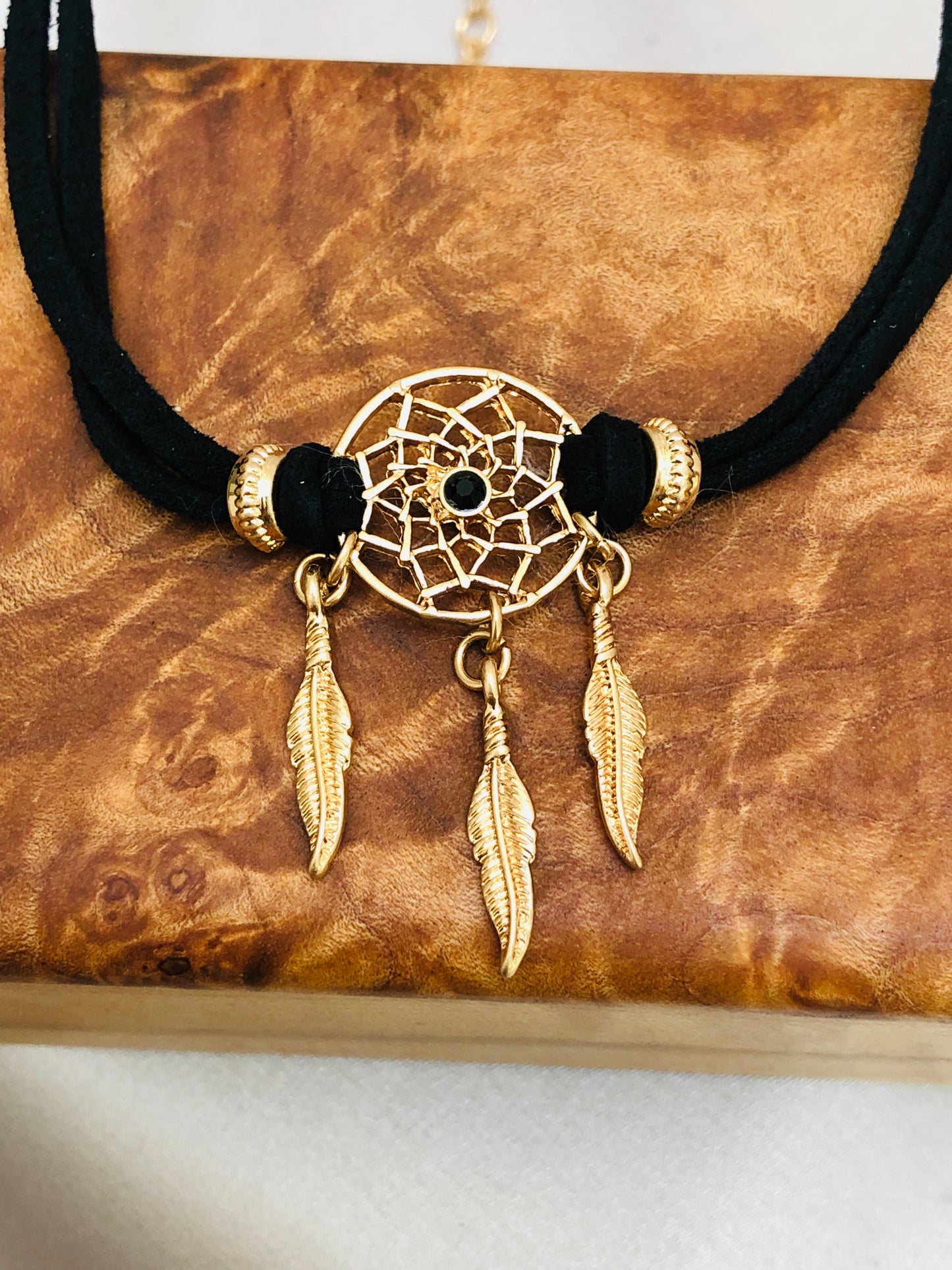 Gold Dream Catcher Choker
