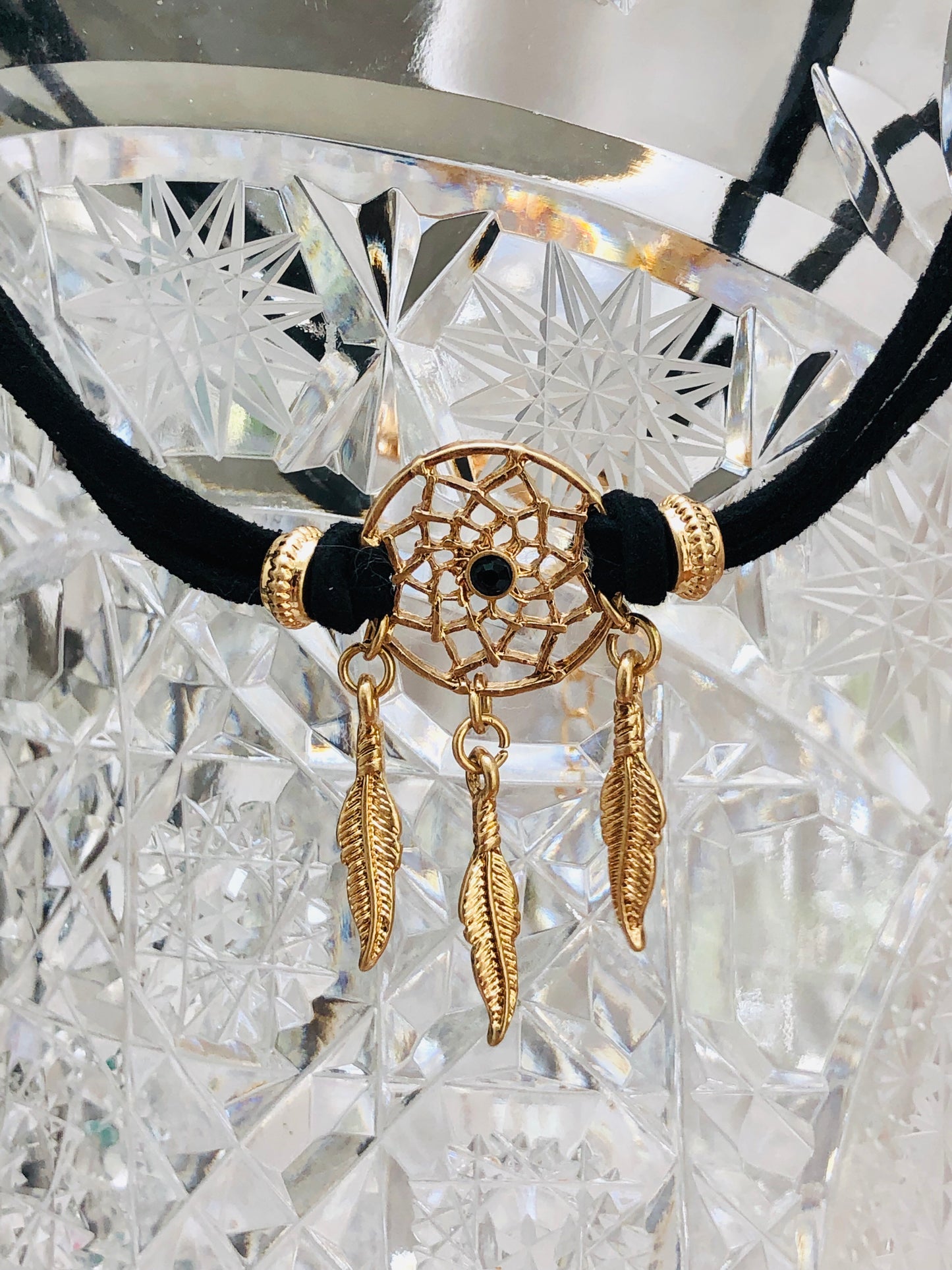 Gold Dream Catcher Choker
