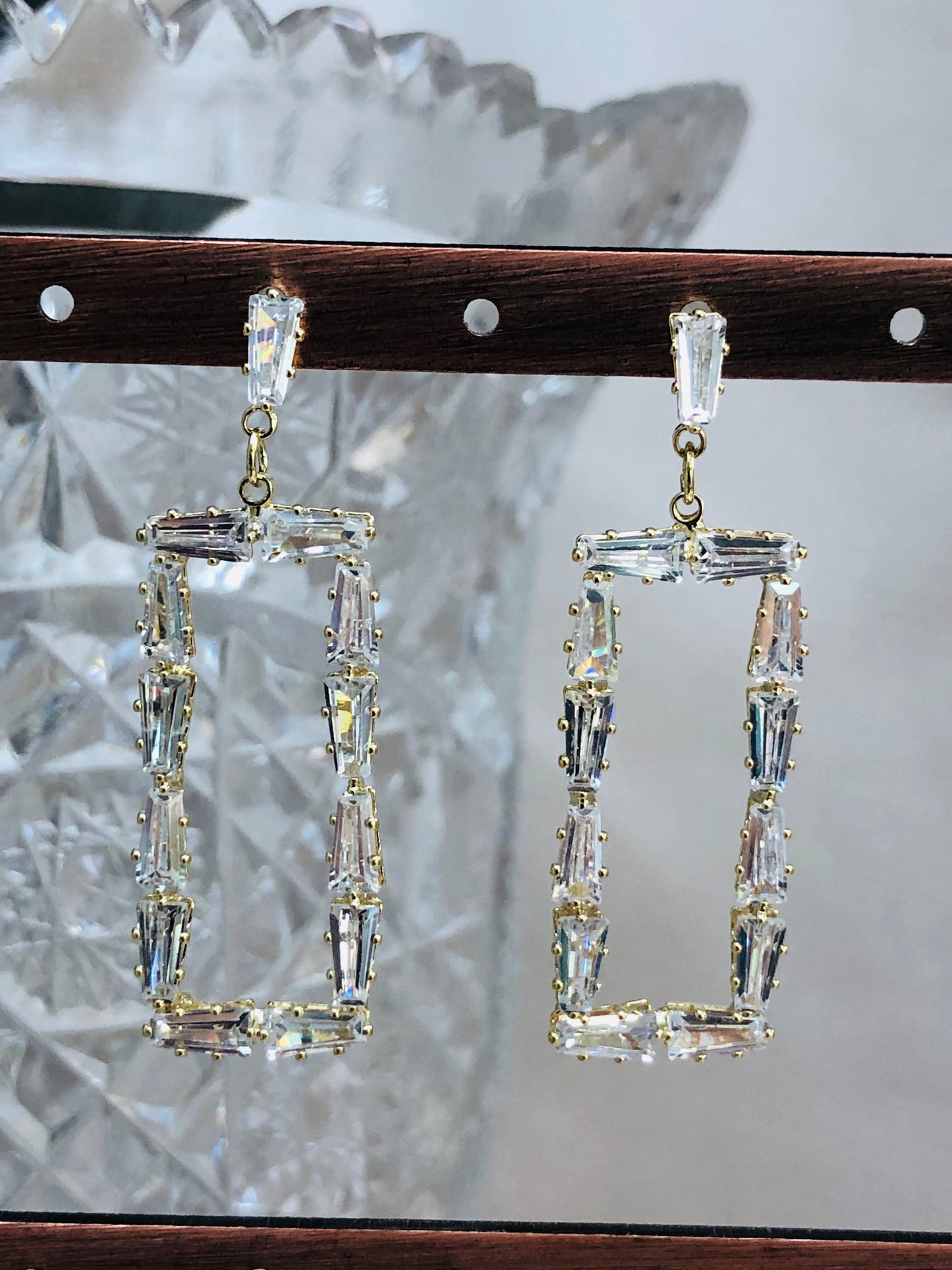 Crystal Frame Earrings