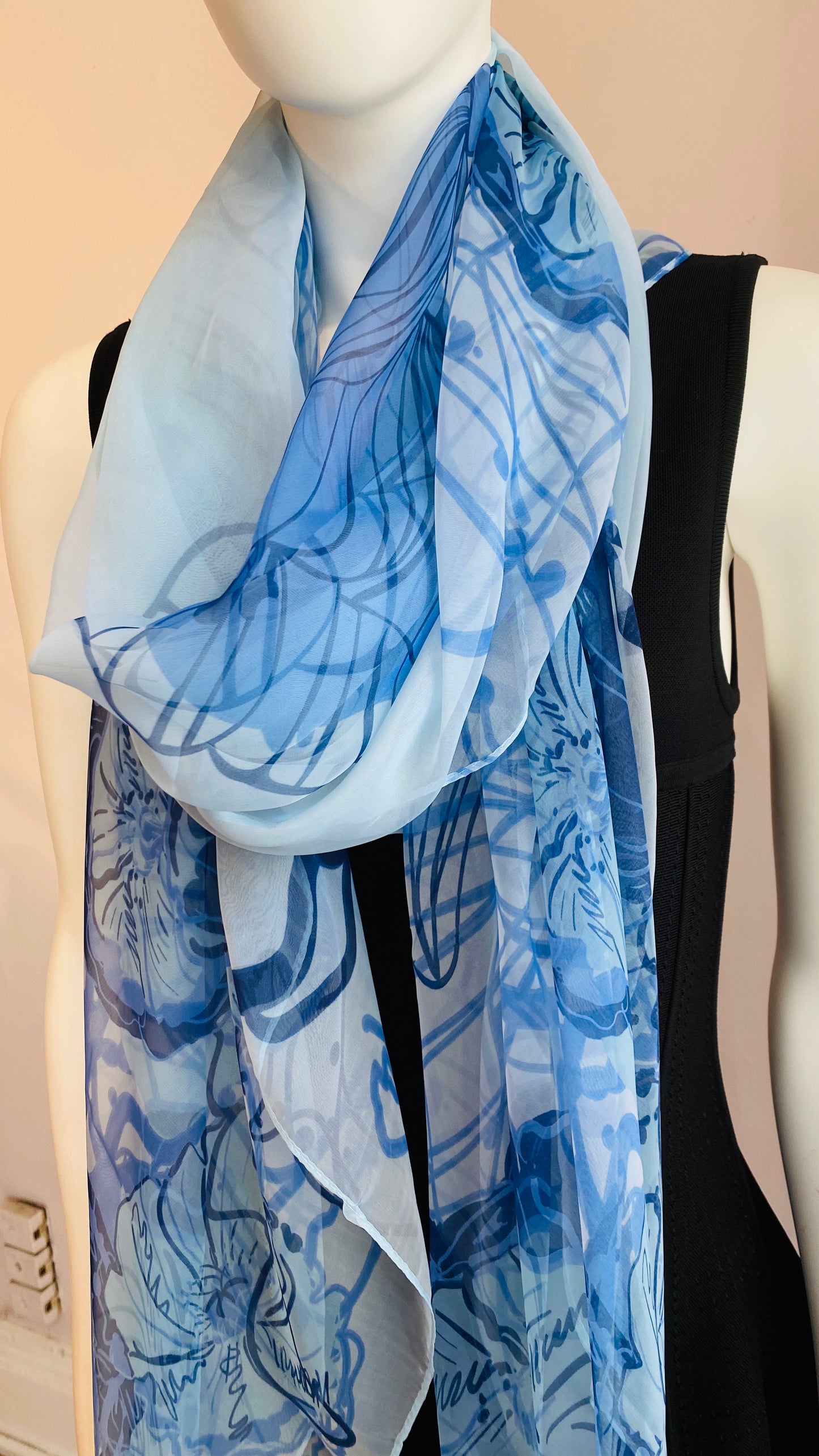 Water Flowers Scarf