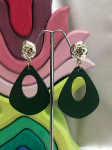 Abstract Emerald Earrings